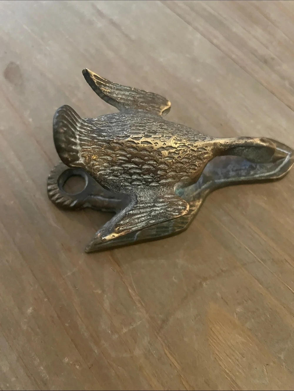 Decorative Brass Duck Wall Hook - Antique Brass Finish letter holder